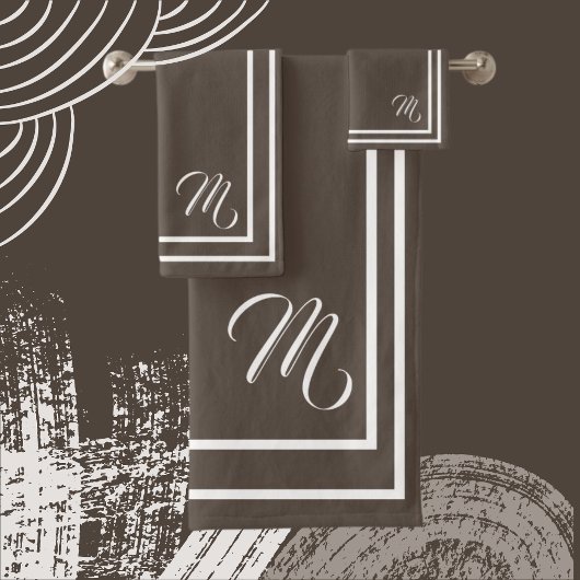 Classic Monogramme Rich Dark Brown/Blanc