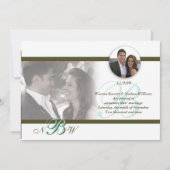Classic Monogrammed Wedding Announding 3 Aankondiging (Voorkant)