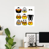 Classic Monstres Hollywood Candy Corn Poster (Bureau à domicile)