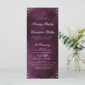 Classic Moody Masala Calligraphy Wedding Programme Menu (Staand voorkant)