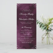 Classic Moody Masala Calligraphy Wedding Programme Menu (Staand voorkant)