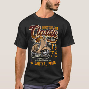 Classic Moped Rider Birthday 1976 T-shirt