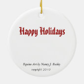 Classic Morgan Horse Keramisch Ornament (Achterkant)