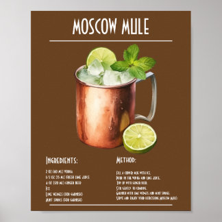Classic Moscow Mule Receptenbar Poster