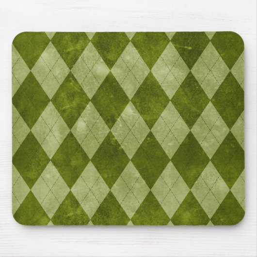 Classic Mossy Green Argyle Geometric Pattern Muismat (Voorkant)