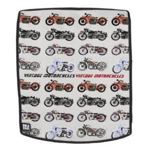 CLASSIC MOTORCYCLI Red Black Grey Rugtassen