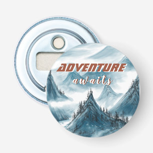 Classic Mountains Adventure Inspirerend offerte Button Flesopener