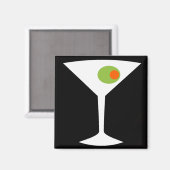Classic Movie Martini Magnet (zwart) Magneet (Voorkant / Achterkant)