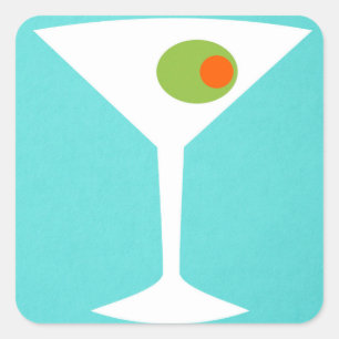 Classic Movie Martini Sticker (turquoise)