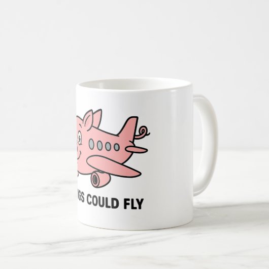 Classic Mug, 11 oz - If pigs could fly Koffiemok (Voorkant rechts)
