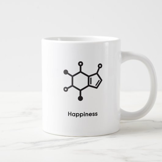 Classic Mug - Caffeine = Happiness Extra Grote Beker (Rechts)