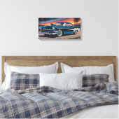 Classic Muscle Car 1956 Canvas Afdruk (Insitu (Slaapkamer))