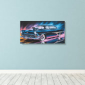 Classic Muscle Car 1956 Canvas Afdruk (Insitu (Houten vloer))