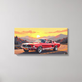 Classic Muscle Car 1967 Canvas Afdruk (Voorkant)