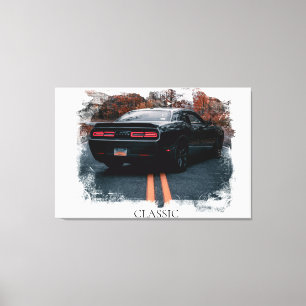 *~* Classic Muscle Car Antiek Oud Canvas Afdruk