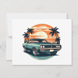 Classic Muscle Car Retro Stijl