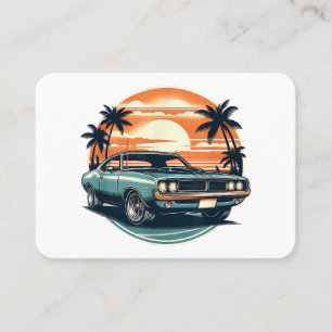 Classic Muscle Car Retro Stijl Visitekaartje