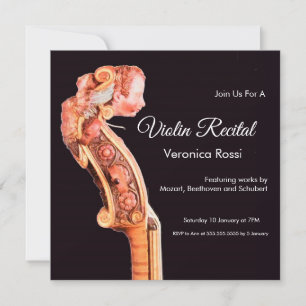CLASSIC MUSIC CONCERT, OVERWEGING Violin Scroll Kaart