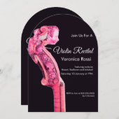 CLASSIC MUSIC CONCERT, OVERWEGING Violin Scroll ro Kaart (Voorkant / Achterkant)