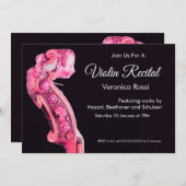 CLASSIC MUSIC CONCERT, OVERWEGING Violin Scroll ro Kaart (Voorkant / Achterkant)