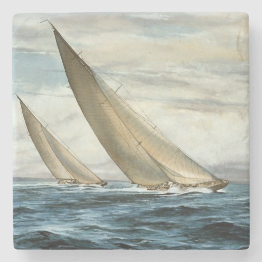 Classic Nautical Painting Stenen Onderzetter (Voorkant)