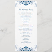 Classic Navy Blue Elegant Ironwork Details bruilof Programma (Voorkant)