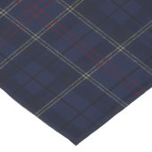 Classic Navy Blue Plaid Christmas Korte Tafelloper (Hoek)