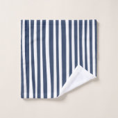 Classic Navy Blue Stripes | Timeless Nautical  (Gant de toilette)