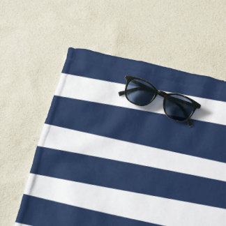 Classic Navy Blue Stripes | Timeless Nautical  Strandlaken