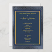 CLASSIC NAVY GOLD LAYERED EMBOSSED WEDDING KAART (Voorkant)