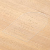 Classic Neutral Monogram Elegant Wedding Acryl Uitnodigingen (Laagn)