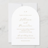 Classic Neutral Monogram Elegant Wedding Kaart (Voorkant)