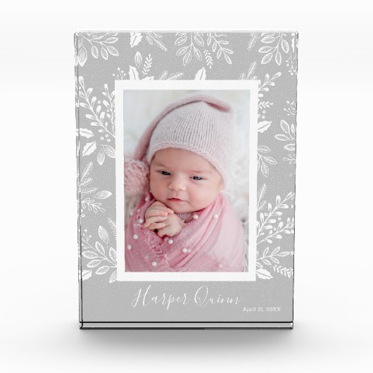 Classic Newborn Baby Birth Custom Fotoblokken (Voorkant)