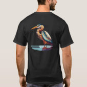 Classic Noble Blue Heron Officiële Zoutuitrusting T-shirt (Achterkant)