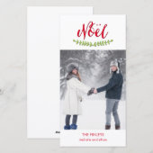 Classic Noel Noël Carte photo de vacances (Devant / Derrière)