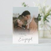 Classic Nous sommes engagés Photo Invitation blanc (Debout devant)