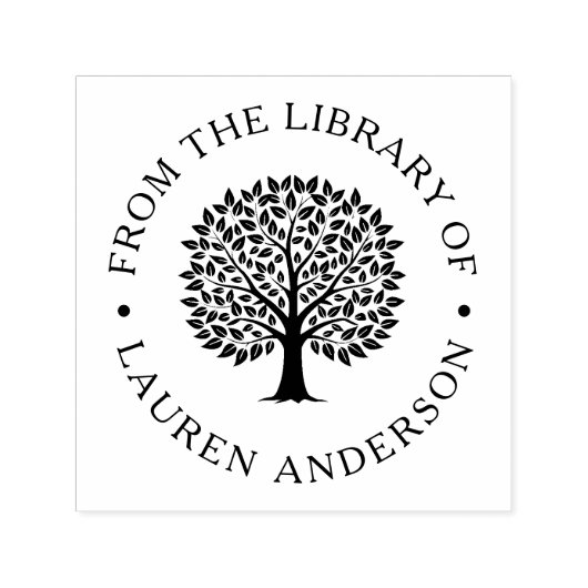 Classic Oak Tree from the Library of Bookplate Zelfinktende Stempel (Design)