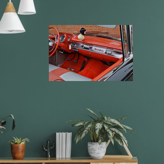 Classic Old Bel Air Dashboard Poster Art (Woonkamer 1)