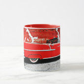 Classic Old Bel Air Red 1955 Car Art Mug Cup (Centre)