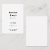 Classic Old English Text Nostalgic Sjabloon Cool Visitekaartje (Voorkant / Achterkant)