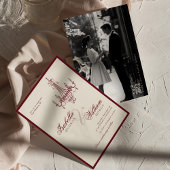 Classic Old Money Ivory Retro Timeless Wedding Kaart