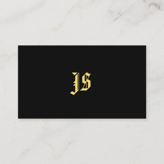 Classic Old Style Text Monogram Sjabloon Elegant Visitekaartje (Voorkant)