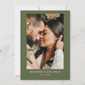 Classic Olive Branch Garden Wedding Invitation Kaart (Achterkant)