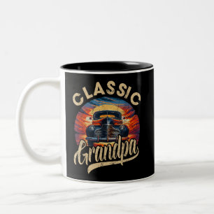 Classic Opa Funny Gezegde Car Lover Mannen Papa Pa Tweekleurige Koffiemok