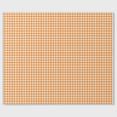 Classic Orange and White Houndstooth Pattern  Cadeaupapier (Vlak)
