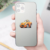 Classic Orange Toon Car Sticker (Telefoon)