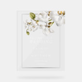 Classic Orchids Frame Elegant Welcome Wedding Sign (Recto)
