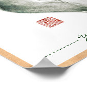 Classic oriental chinese sumi-e inktbloem poster (Hoek)