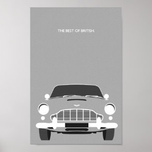 Classic Original DB5 sports car Poster