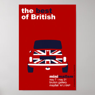 Classic Original Mini Cooper minimalistische kunst Poster